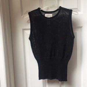 Black see thru tank top